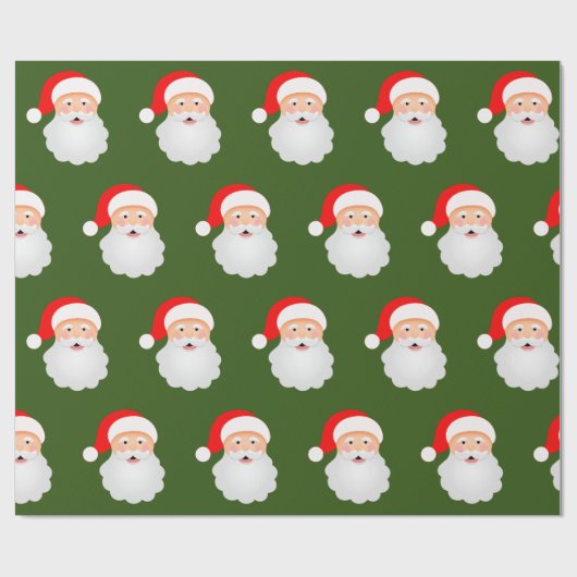 Santa Claus Funny Frohe Weihnachten Geschenkpapier (Flach)