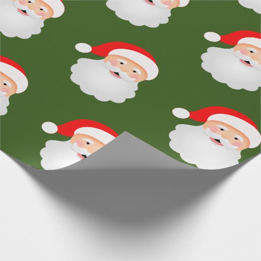 Santa Claus Funny Frohe Weihnachten Geschenkpapier (Ecke)