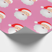 Santa Claus Funny Frohe Weihnachten Geschenkpapier (Ecke)