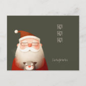 Santa Claus Funny Quote Postcard Postkarte (Vorderseite)