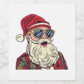 Santa Claus - Funny Weinetikett (Einzelnes Label)