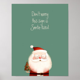 Santa Claus Funny Zitat Poster