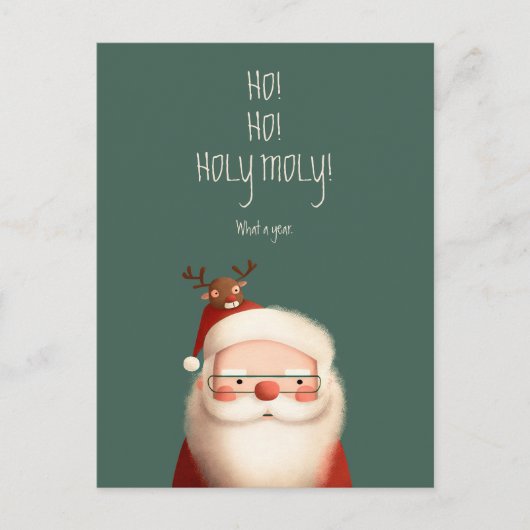 Santa Claus Funny Zitat Postkarte (Vorderseite)