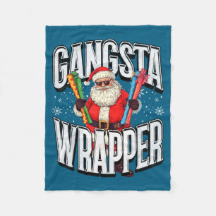 Santa Claus Gangsta Hülle Lustiges Weihnachten Fleecedecke