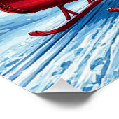 Santa Claus geht durch den Schnee Weihnachtsgesche Poster (Ecke)