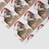 Santa Claus German Shepherd Seidenpapier (Detail)