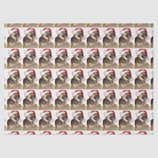 Santa Claus German Shepherd Seidenpapier