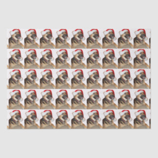 Santa Claus German Shepherd Seidenpapier