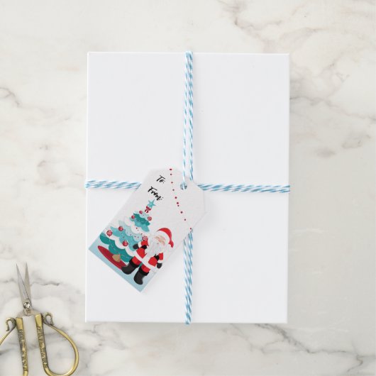 Santa Claus Geschenkanhänger (Mit Garn)