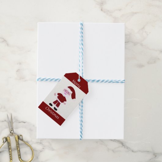 Santa Claus Geschenkanhänger (Mit Garn)