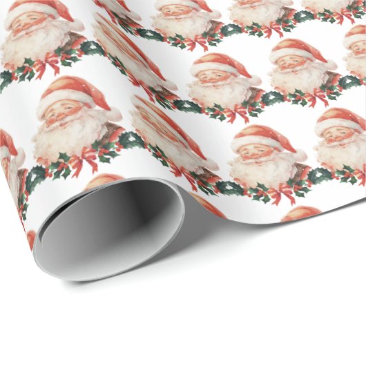 Santa Claus Geschenkpapier (Rolleneckpunkt)