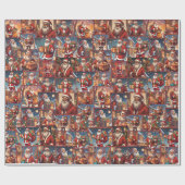 Santa Claus Geschenkpapier (Flach)