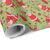 Santa Claus Geschenkpapier (Rolleneckpunkt)