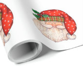 Santa Claus Geschenkpapier (Rolleneckpunkt)