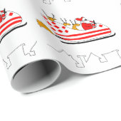 Santa Claus Geschenkpapier (Rolleneckpunkt)