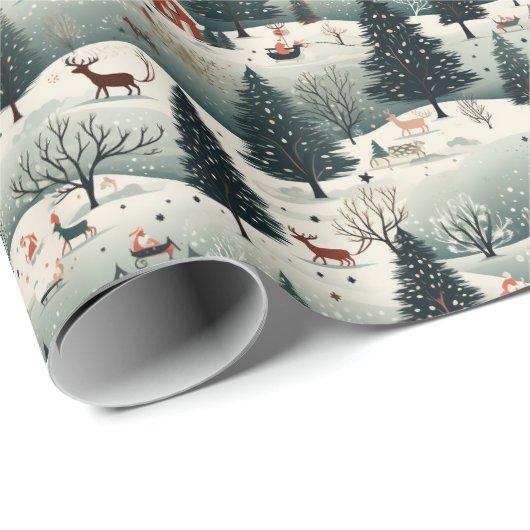 Santa Claus Geschenkpapier (Rolleneckpunkt)