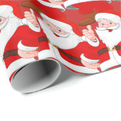 Santa Claus Geschenkpapier (Rolleneckpunkt)