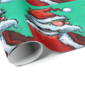 Santa Claus Geschenkpapier (Rolleneckpunkt)