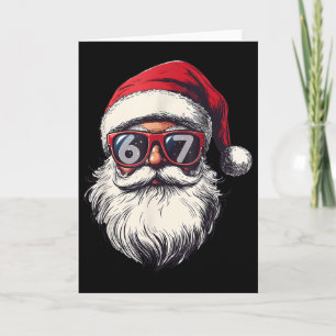 Santa Claus Gesicht 67 Weihnachten Six Seven Bruh Karte