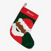 Santa Claus Gesicht Green Brown Hautname Kleiner Weihnachtsstrumpf (Vorderansicht (hängend))