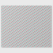 Santa Claus Gesicht mit Sonnenbrille Geschenkpapier (Flach)