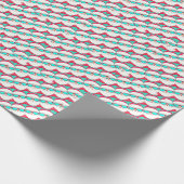 Santa Claus Gesicht mit Sonnenbrille Geschenkpapier (Ecke)