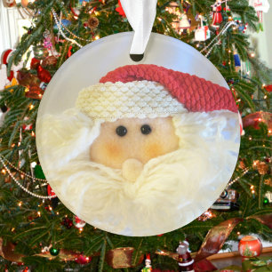 Santa Claus Gesicht Niedlichen Acryl Weihnachtsfei Ornament