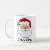 Santa Claus Gesicht Personalisierten Urlaub Kaffee Kaffeetasse (Links)