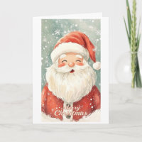 Santa Claus Gesicht wünscht Ihnen ein frohes Weihn