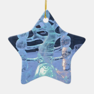 Santa Claus Gesichter Lustige Weihnachtsfeiertage Keramik Ornament