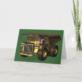 Santa Claus Giant Dump Truckfahrer Feiertagskarte