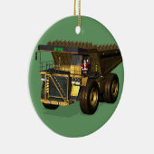 Santa Claus Giant Dump Truckfahrer Keramikornament (Rechts)