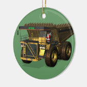 Santa Claus Giant Dump Truckfahrer Keramikornament (Links)