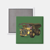 Santa Claus Giant Dump Truckfahrer Magnet (Vorderseite/Rückseite)