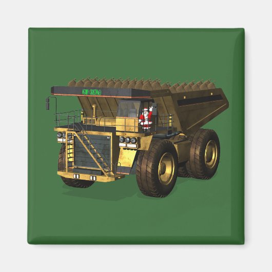Santa Claus Giant Dump Truckfahrer Magnet (Vorne)