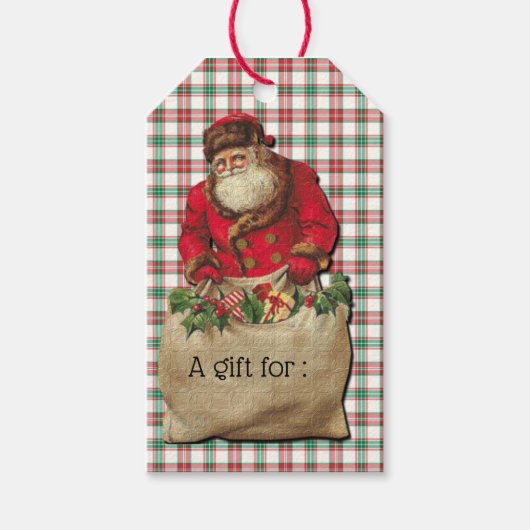 Santa Claus Gift Tag Geschenkanhänger (Vorderseite)