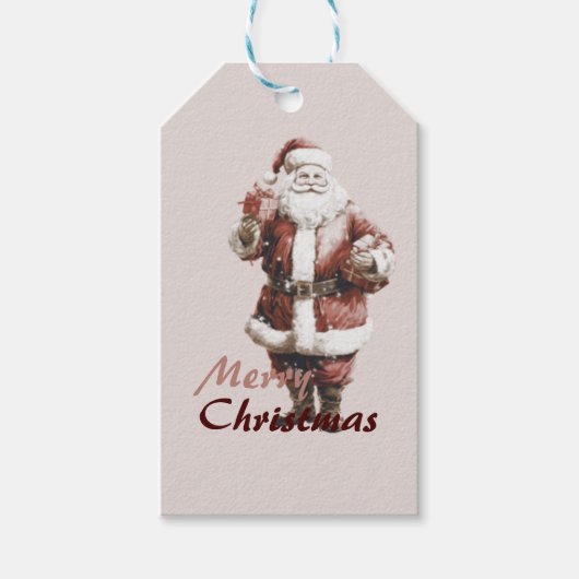 Santa Claus Gift Tag Geschenkanhänger (Vorderseite)