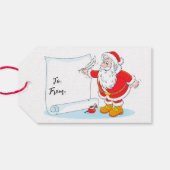 Santa Claus Gift Tags Geschenkanhänger (Rückseite Horizontal)