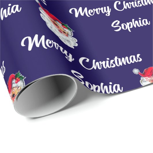 Santa Claus Gift Wrap Geschenkpapier (Rolleneckpunkt)