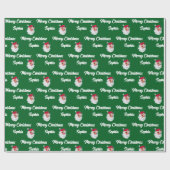 Santa Claus Gift Wrap | Santa Face Gift Wrap Geschenkpapier (Flach)