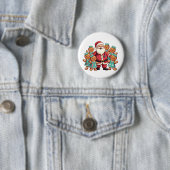 Santa Claus Gingerbread Krankenwagen Button (Beispiel)