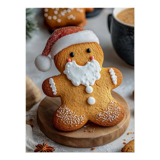Santa Claus Gingerbread Man Poster (Vorderseite)
