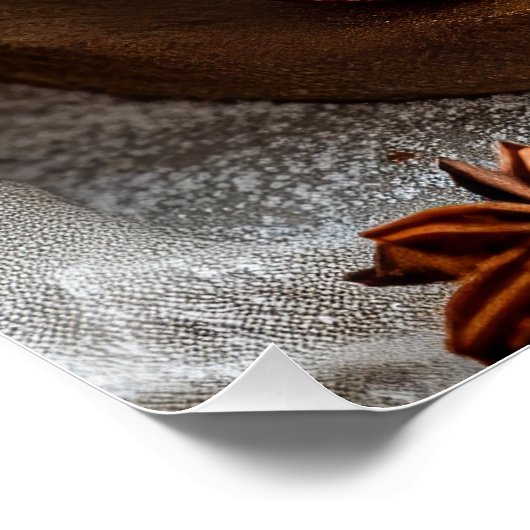 Santa Claus Gingerbread Man Poster (Ecke)