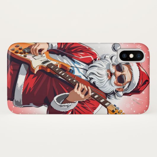 Santa Claus Gitarre spielen Case-Mate iPhone Hülle (Rückseite (Horizontal))