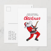 Santa Claus Gitarre spielen Weihnachten (Vorne/Hinten)