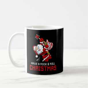 Santa Claus Gitarrist hat einen Rock and Roll Chr Kaffeetasse