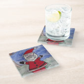 Santa Claus Glass Untersetzer (Schrägansicht)