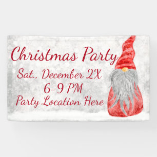 Santa Claus Gnome auf dem Snowy Field Banner