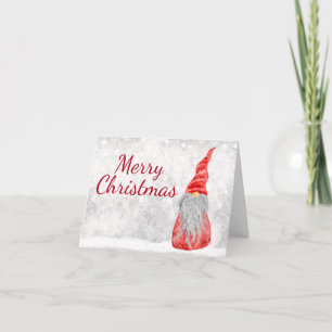 Santa Claus Gnome auf dem Snowy Field Karte