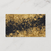 Santa Claus Gold Black Glitzer Business Card Visitenkarte (Rückseite)